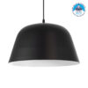 LEDTM® UPVALE 01281 Μοντέρνο Κρεμαστό Φωτιστικό Οροφής με Ντουί 1 x E27 AC 220-240V IP20 - Μαύρο & Λευκό - Μ40 x Π40 x Υ24cm