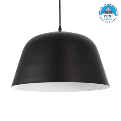 LEDTM® UPVALE 01281 Μοντέρνο Κρεμαστό Φωτιστικό Οροφής με Ντουί 1 x E27 AC 220-240V IP20 - Μαύρο & Λευκό - Μ40 x Π40 x Υ24cm
