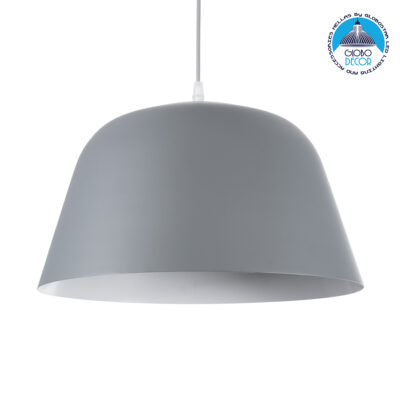 LEDTM® UPVALE 01282 Μοντέρνο Κρεμαστό Φωτιστικό Οροφής με Ντουί 1 x E27 AC 220-240V IP20 - Γκρι & Λευκό - Μ40 x Π40 x Υ24cm