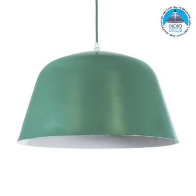 LEDTM® UPVALE 01285 Μοντέρνο Κρεμαστό Φωτιστικό Οροφής με Ντουί 1 x E27 AC 220-240V IP20 - Πράσινο & Λευκό - Μ40 x Π40 x Υ24cm