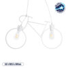 LEDTM® BIKE 01300 Vintage Κρεμαστό Φωτιστικό Οροφής με Ντουί 2 x E27 AC 220-240V IP20 - Λευκό - Μ67 x Π3.5 x Υ41cm