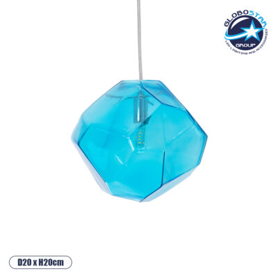 LEDTM® RINA 01306 Μοντέρνο Κρεμαστό Φωτιστικό Οροφής με Ντουί 1 x G9 AC 220-240V IP20 - Γαλάζιο - Μ20 x Π20 x Υ20cm