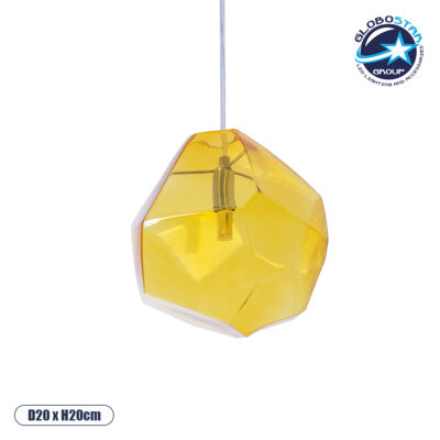 LEDTM® RINA 01308 Μοντέρνο Κρεμαστό Φωτιστικό Οροφής με Ντουί 1 x G9 AC 220-240V IP20 - Κίτρινο - Μ20 x Π20 x Υ20cm