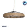 LEDTM® SAHARA 01416 Boho Κρεμαστό Φωτιστικό Οροφής με Ντουί 1 x E27 AC 220-240V IP20 - Μπεζ & Μαύρο - Μ80 x Π80 x Y25cm