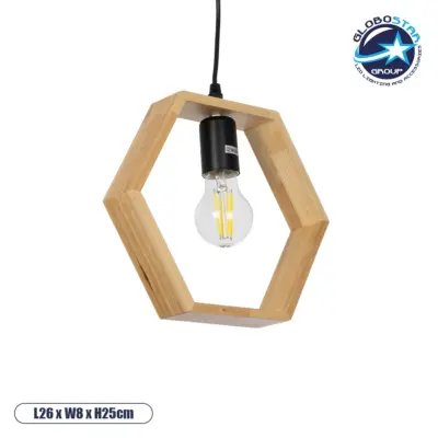 LEDTM® ELISE 01429 Μοντέρνο Κρεμαστό Φωτιστικό Οροφής με Ντουί 1 x E27 AC 220-240V IP20 - Μπεζ & Μαύρο - Μ26 x Π8 x Υ25cm