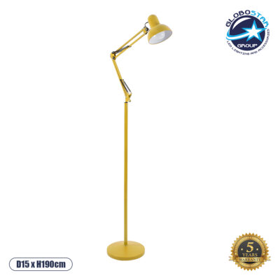 LEDTM® AUDREY 01472 Μοντέρνο Επιδαπέδιο Φωτιστικό με Ντουί 1 x E27 AC 220-240V IP20 - Κίτρινο - Μ15 x Π15 x Υ190cm