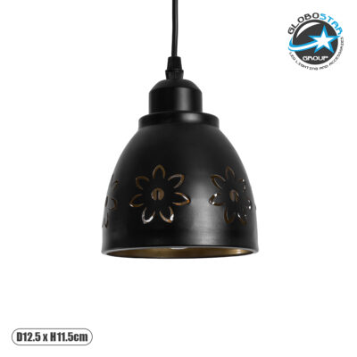 LEDTM® COOLIE 01479 Μοντέρνο Κρεμαστό Φωτιστικό Οροφής με Ντουί 1 x E27 AC 220-240V IP20 - Μαύρο & Χρυσό - Μ12.5 x Π12.5 x Υ11.5cm