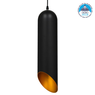 LEDTM® CARSON 01528 Μοντέρνο Κρεμαστό Φωτιστικό Οροφής με Ντουί 1 x E27 AC 220-240V IP20 - Μαύρο & Χρυσό - Μ12 x Π12 x Υ52cm