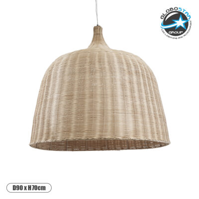 LEDTM® BAHAMAS 01570 Boho Κρεμαστό Φωτιστικό Οροφής με Ντουί 1 x E27 AC 220-240V IP20 - Μπεζ - Μ90 x Π90 x Y70cm