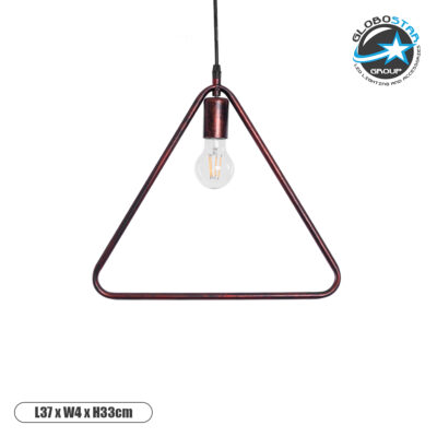 LEDTM® DELTA 01581 Μοντέρνο Κρεμαστό Φωτιστικό Οροφής με Ντουί 1 x E27 AC 220-240V IP20 - Χάλκινο - Μ37 x Π4 x Υ33cm