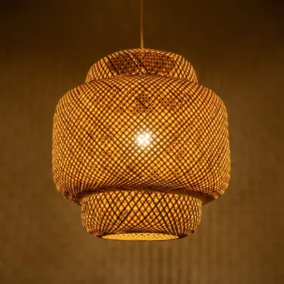 Alternative view of LEDTM® MALDIVES 01657 Boho Κρεμαστό Φωτιστικό Οροφής με Ντουί 1 x E27 AC 220-240V IP20 - Μπεζ - Μ56 x Π56 x Υ54cm