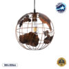 LEDTM® EARTH 01662 Vintage Κρεμαστό Φωτιστικό Οροφής με Ντουί 1 x E27 AC 220-240V IP20 - Χάλκινο - Μ30 x Π30 x Y30cm