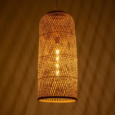 Alternative view of LEDTM® CALERO 01711 Boho Κρεμαστό Φωτιστικό Οροφής με Ντουί 1 x E27 AC 220-240V IP20 - Μπεζ - Μ30 x Π30 x Υ70cm