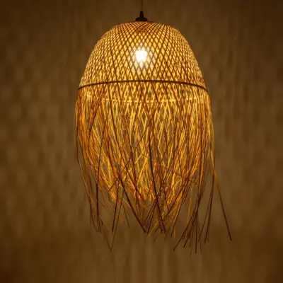 Alternative view of LEDTM® MANILA 01714 Boho Κρεμαστό Φωτιστικό Οροφής με Ντουί 1 x E27 AC 220-240V IP20 - Μπεζ - Μ45 x Π45 x Υ60cm