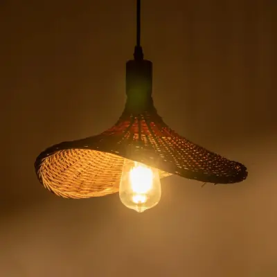 Alternative view of LEDTM® CUBA 01716 Boho Κρεμαστό Φωτιστικό Οροφής με Ντουί 1 x E27 AC 220-240V IP20 - Καφέ - Μ33 x Π30 x Υ22cm