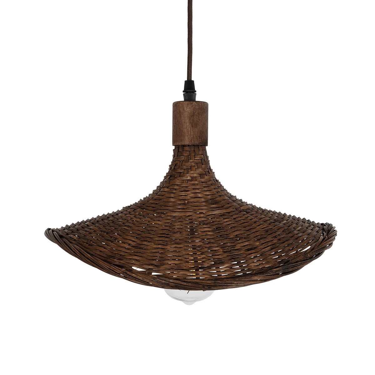 LEDTM® CUBA 01716 Boho Κρεμαστό Φωτιστικό Οροφής με Ντουί 1 x E27 AC 220-240V IP20 - Καφέ - Μ33 x Π30 x Υ22cm - Image 7