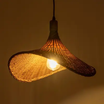 Alternative view of LEDTM® CUBA 01718 Boho Κρεμαστό Φωτιστικό Οροφής με Ντουί 1 x E27 AC 220-240V IP20 - Καφέ - Μ43 x Π43 x Y30cm