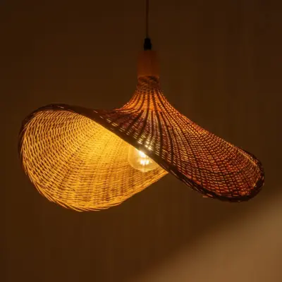 Alternative view of LEDTM® CUBA 01719 Boho Κρεμαστό Φωτιστικό Οροφής με Ντουί 1 x E27 AC 220-240V IP20 - Μπεζ - Μ53 x Π53 x Υ30cm