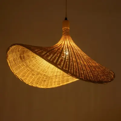 Alternative view of LEDTM® CUBA 01721 Boho Κρεμαστό Φωτιστικό Οροφής με Ντουί 1 x E27 AC 220-240V IP20 - Μπεζ - Μ63 x Π63 x Υ32cm