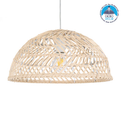 LEDTM® COMORES 01727 Boho Κρεμαστό Φωτιστικό Οροφής με Ντουί 1 x E27 AC 220-240V IP20 - Μπεζ - Μ40 x Π40 x Y20cm