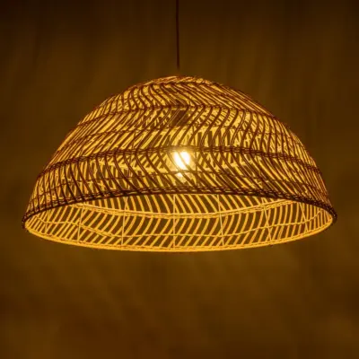 Alternative view of LEDTM® COMORES 01728 Boho Κρεμαστό Φωτιστικό Οροφής με Ντουί 1 x E27 AC 220-240V IP20 - Μπεζ - Μ60 x Π60 x Y29cm