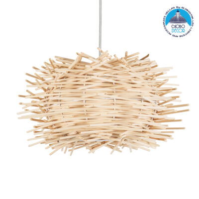 LEDTM® MINORCA 01729 Boho Κρεμαστό Φωτιστικό Οροφής με Ντουί 1 x E27 AC 220-240V IP20 - Μπεζ - Μ30 x Π30 x Υ18cm