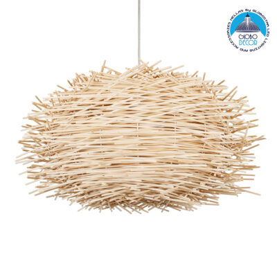 LEDTM® MINORCA 01731 Boho Κρεμαστό Φωτιστικό Οροφής με Ντουί 1 x E27 AC 220-240V IP20 - Μπεζ - Μ60 x Π60 x Y35cm