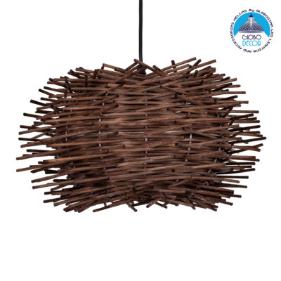 LEDTM® MINORCA 01733 Boho Κρεμαστό Φωτιστικό Οροφής με Ντουί 1 x E27 AC 220-240V IP20 - Καφέ - Μ35 x Π35 x Υ23cm