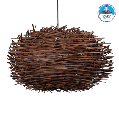 LEDTM® MINORCA 01734 Boho Κρεμαστό Φωτιστικό Οροφής με Ντουί 1 x E27 AC 220-240V IP20 - Καφέ - Μ60 x Π60 x Y35cm
