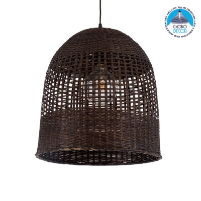 LEDTM® BORA-BORA 01736 Boho Κρεμαστό Φωτιστικό Οροφής με Ντουί 1 x E27 AC 220-240V IP20 - Καφέ - Μ42 x Π42 x Y44cm