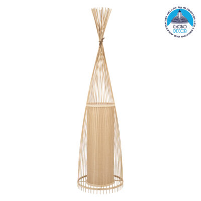 LEDTM® AZORES 01755 Boho Επιδαπέδιο Φωτιστικό με Ντουί 1 x E27 AC 220-240V IP20 - Μπεζ - Μ40 x Π40 x Υ150cm