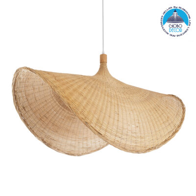 LEDTM® CUBA 01769 Boho Κρεμαστό Φωτιστικό Οροφής με Ντουί 1 x E27 AC 220-240V IP20 - Μπεζ - Μ100 x Π100 x Υ55cm