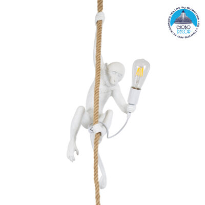 LEDTM® APES 01802 Μοντέρνο Κρεμαστό Φωτιστικό Οροφής με Ντουί 1 x E27 AC 220-240V IP20 - Λευκό & Μπεζ - Μ26 x Π28 x Υ69cm