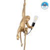LEDTM® APES 01803 Μοντέρνο Κρεμαστό Φωτιστικό Οροφής με Ντουί 1 x E27 AC 220-240V IP20 - Χρυσό & Μπεζ - Μ26 x Π28 x Υ69cm