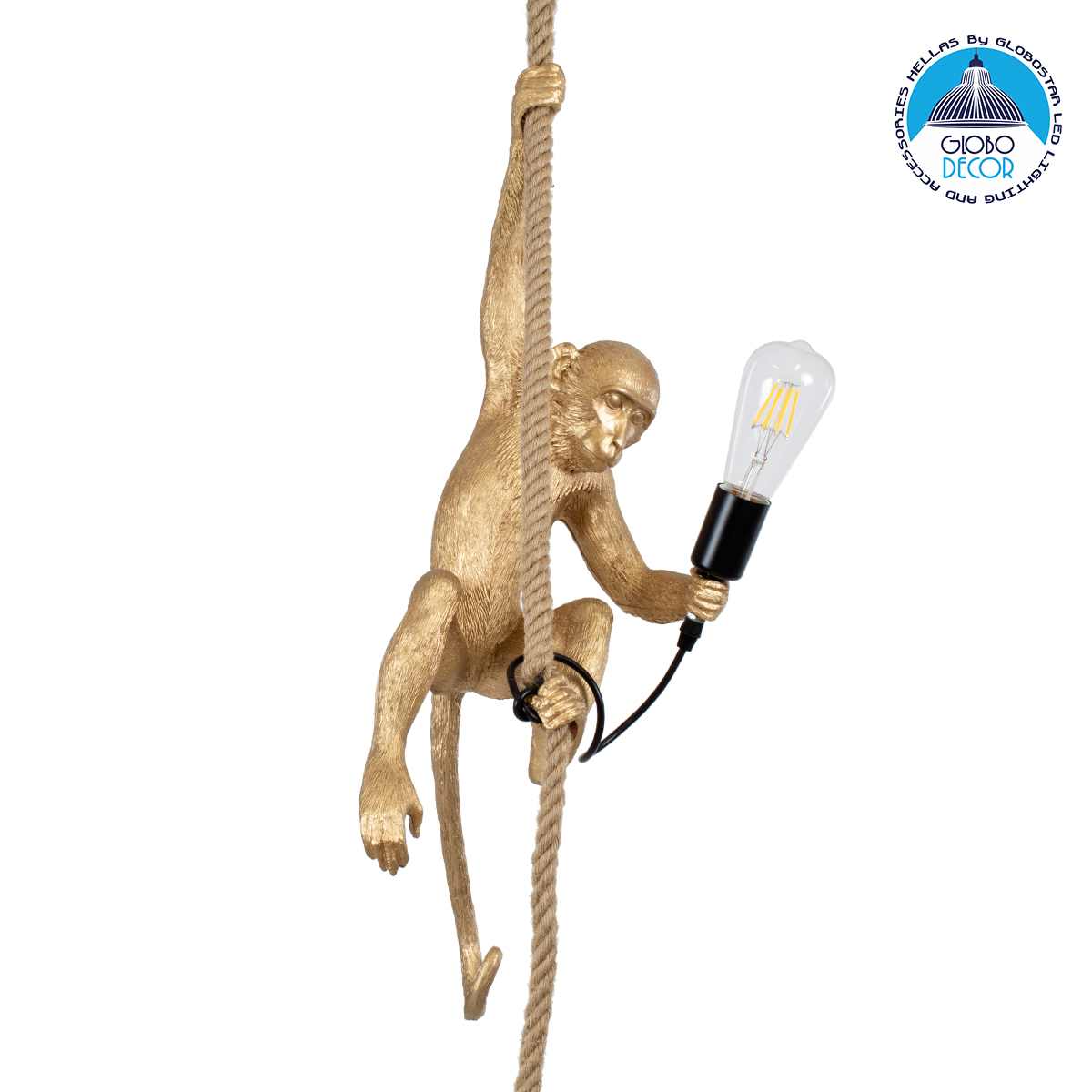LEDTM® APES 01803 Μοντέρνο Κρεμαστό Φωτιστικό Οροφής με Ντουί 1 x E27 AC 220-240V IP20 - Χρυσό & Μπεζ - Μ26 x Π28 x Υ69cm