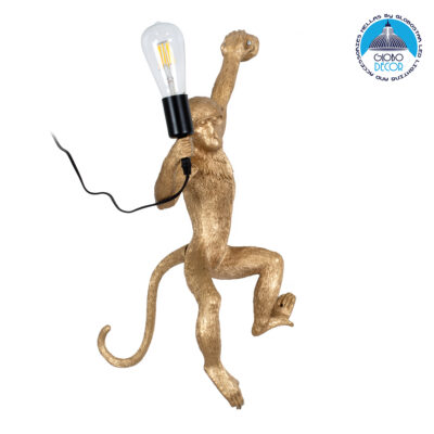 LEDTM® APES 01806 Μοντέρνο Φωτιστικό Τοίχου - Απλίκα με Ντουί 1 x E27 AC 220-240V IP20 - Χρυσό & Μαύρο - Μ34 x Π31 x Υ61cm