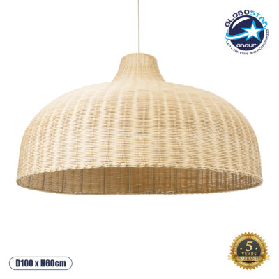 LEDTM® AFURU 01829 Boho Κρεμαστό Φωτιστικό Οροφής με Ντουί 1 x E27 AC 220-240V IP20 - Μπεζ - Μ100 x Π100 x Υ60cm