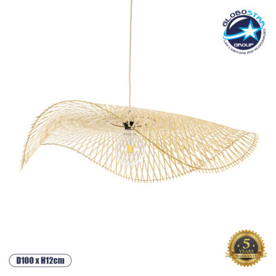 LEDTM® MELEMELE 01842 Boho Κρεμαστό Φωτιστικό Οροφής με Ντουί 1 x E27 AC 220-240V IP20 - Μπεζ - Μ100 x Π100 x Υ12cm
