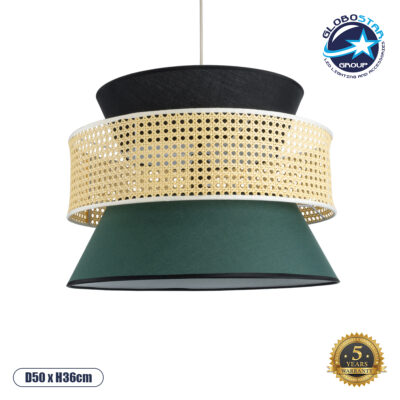 LEDTM® SAIGE 01916 Boho Κρεμαστό Φωτιστικό Οροφής με Ντουί 1 x E27 AC 220-240V IP20 - Πολύχρωμο - Μ50 x Π50 x Υ36cm