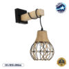 LEDTM® BELLARIVA 01962 Boho Φωτιστικό Τοίχου - Απλίκα με Ντουί 1 x E27 AC 220-240V IP20 - Μπεζ & Μαύρο - Μ10 x Π26 x Υ40cm