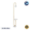LEDTM® CORDELIA 02025 Μοντέρνο Επιδαπέδιο Φωτιστικό με Ντουί 1 x E27 AC 220-240V IP20 - Χρυσό & Λευκό - Μ30 x Π38 x Υ180cm