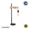 LEDTM® MINDELO 02032 Μοντέρνο Επιτραπέζιο Φωτιστικό Πορτατίφ με Ντουί 1 x E27 AC 220-240V IP20 - Μαύρο & Μπεζ - Μ25 x Π15 x Υ60cm