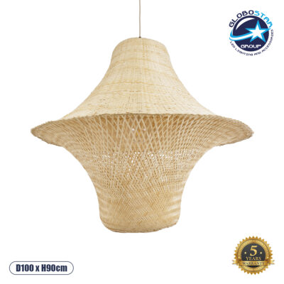 LEDTM® JUNIPER 02047 Boho Κρεμαστό Φωτιστικό Οροφής με Ντουί 1 x E27 AC 220-240V IP20 - Μπεζ - Μ100 x Π100 x Υ90cm