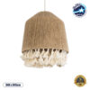 LEDTM® PUERTORICO 02092 Boho Κρεμαστό Φωτιστικό Οροφής με Ντουί 1 x E27 AC 220-240V IP20 - Μπεζ & Λευκό - Μ40 x Π40 x Υ45cm
