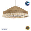LEDTM® PUERTORICO 02099 Boho Κρεμαστό Φωτιστικό Οροφής με Ντουί 3 x E27 AC 220-240V IP20 - Μπεζ & Λευκό - Μ80 x Π80 x Υ35cm