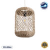 LEDTM® ECUADOR 02117 Boho Κρεμαστό Φωτιστικό Οροφής με Ντουί 1 x E27 AC 220-240V IP20 - Μπεζ - Μ28 x Π28 x Υ40cm