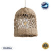 LEDTM® ECUADOR 02121 Boho Κρεμαστό Φωτιστικό Οροφής με Ντουί 1 x E27 AC 220-240V IP20 - Μπεζ - Μ20 x Π20 x Υ25cm