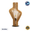 LEDTM® MIHIRO 02176 Boho Επιτραπέζιο Φωτιστικό Πορτατίφ με Ντουί 1 x E27 AC 220-240V IP20 - Καφέ & Μαύρο - Μ33 x Π33 x Υ57cm