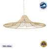 LEDTM® PALERMO 02209 Boho Κρεμαστό Φωτιστικό Οροφής με Ντουί 1 x E27 AC 220-240V IP20 - Μπεζ - Μ100 x Π100 x Υ30cm