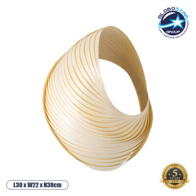 LEDTM® SALREL 02224 Boho Φωτιστικό Τοίχου - Απλίκα με Ντουί 1 x E27 AC 220-240V IP20 - Μπεζ - Μ30 x Π22 x Υ38cm